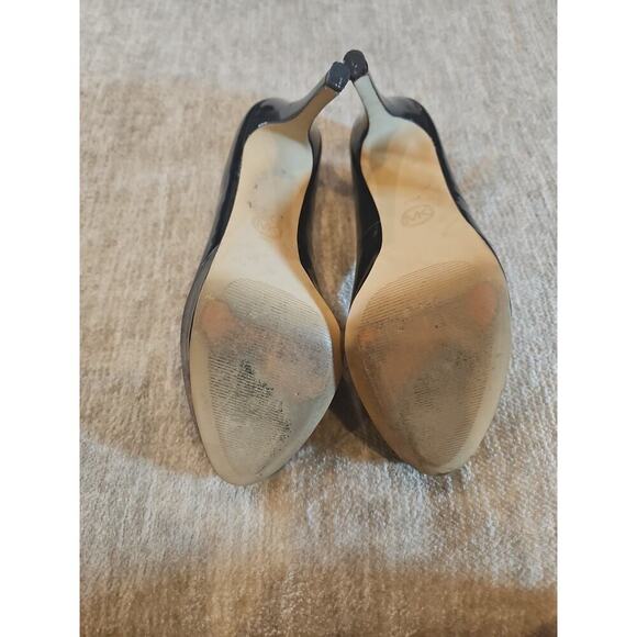Michael Kors York Platform Black Patent Leather Heel Peep Toe Pump WOMENS 9.5 - Picture 6 of 9